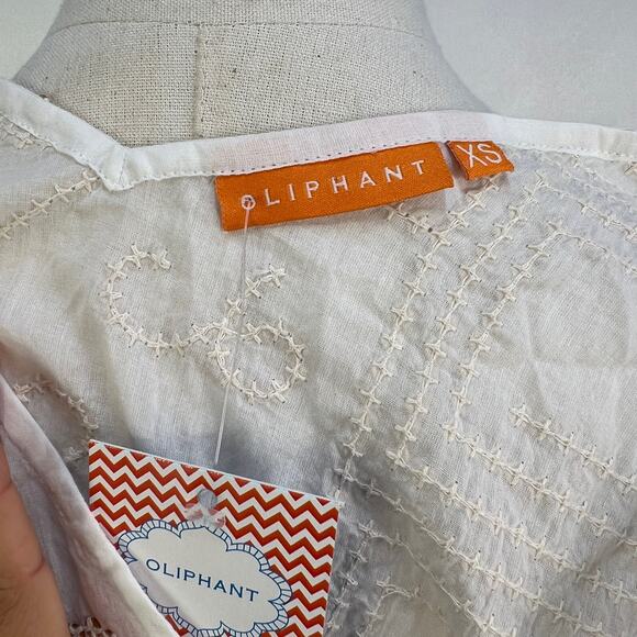 Oliphant White Shift Dress Gold Sequin & Tassels - Picture 3 of 10